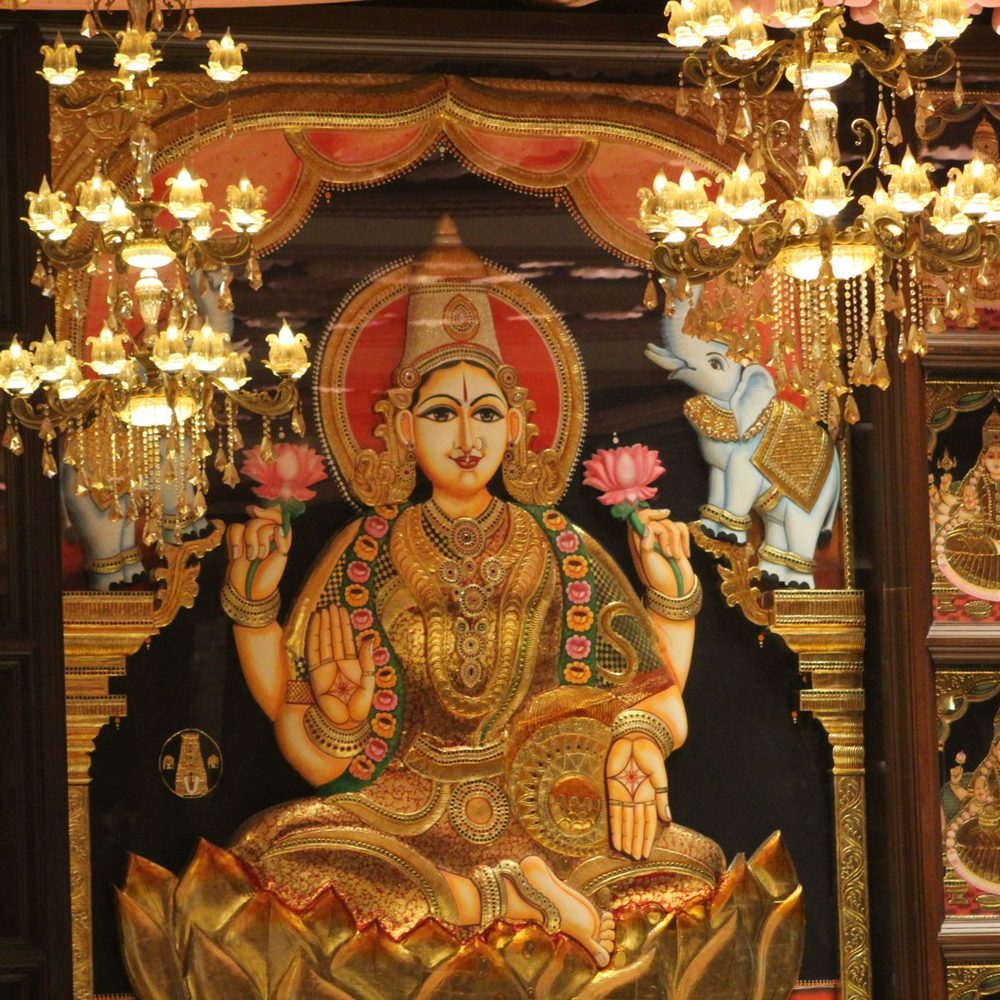 Brass Lakshmi idol (5 inch)
