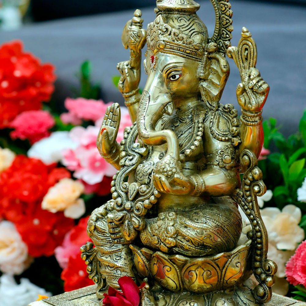 Brass Ganesha idol