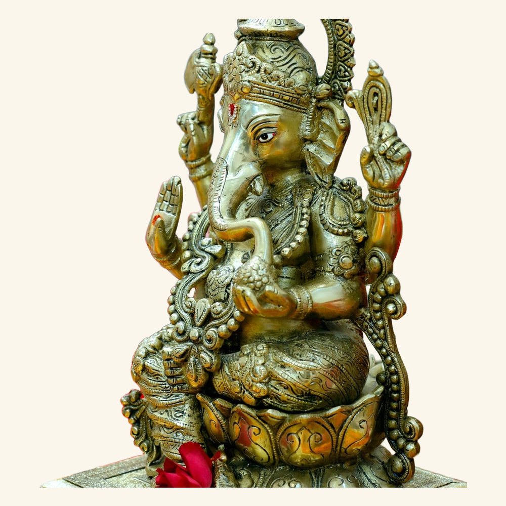 Brass Ganesha idol